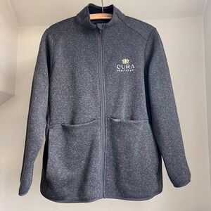 FIGS On-Shift Sweater Knit Jacket Healthcare‎ Zip Up Fleece Grey Size XXL